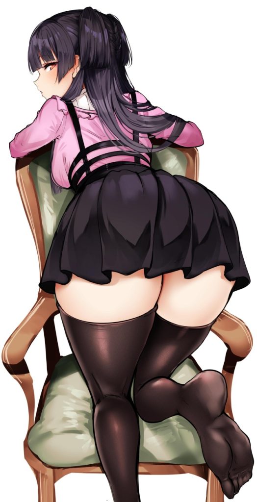 【二次】絶対領域見せつけ美女の足元が尊すぎる画像集