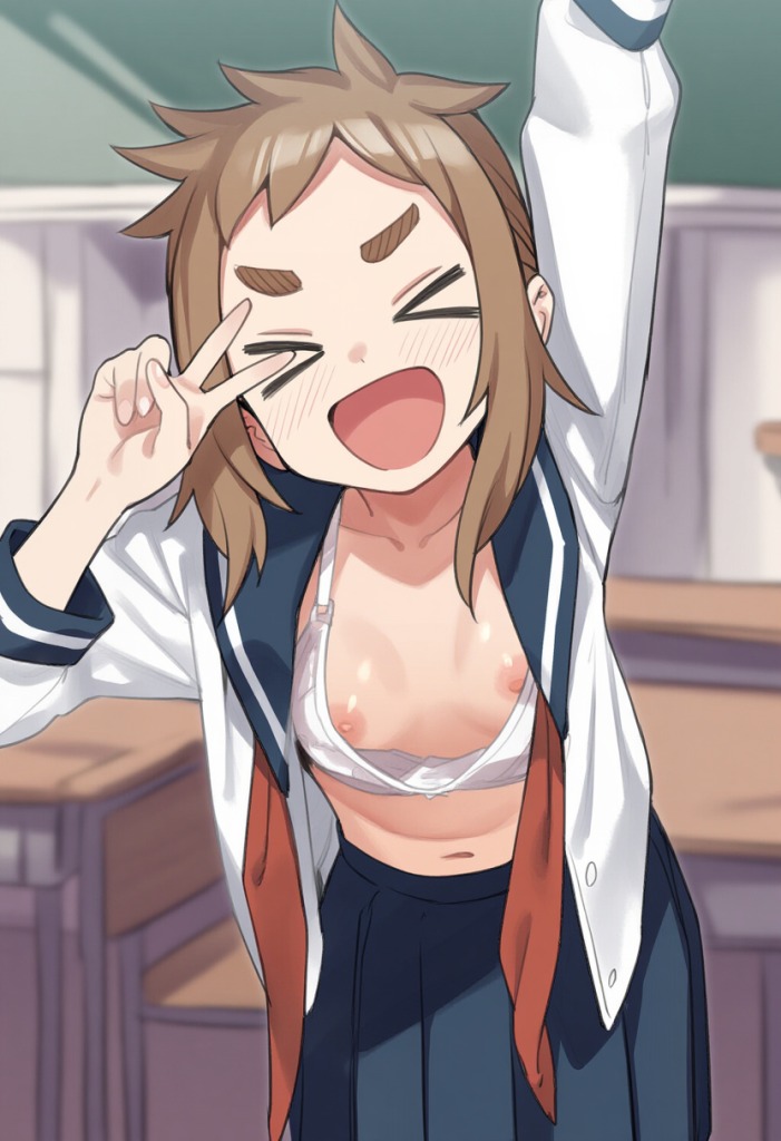 【画像】日々野ミナの胸チラ♥【からかい上手の高木さん】