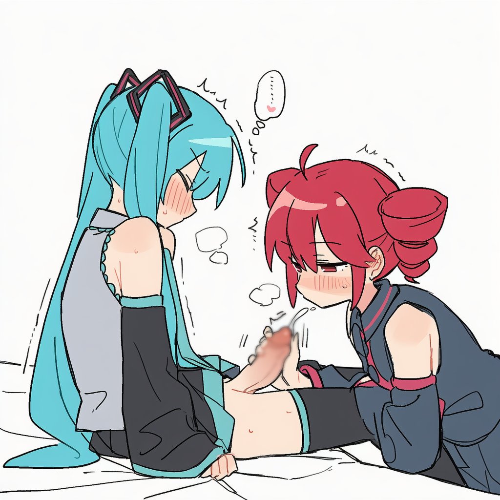 【二次】ふたなりミクの生処理をするテト