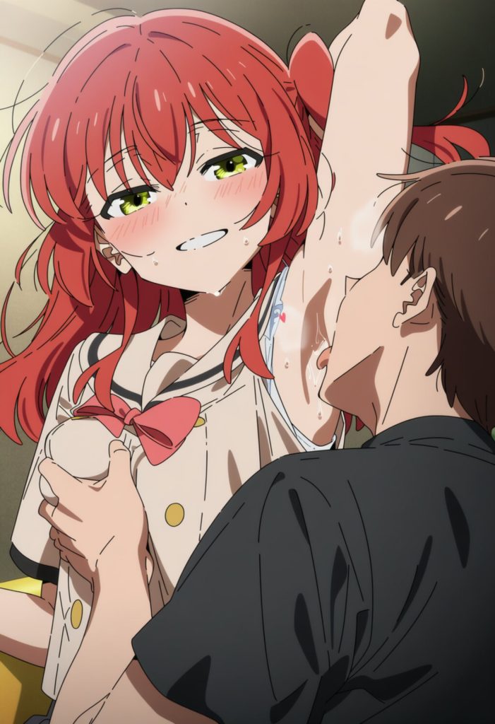 【画像】ぼざろキャラのワキ舐めさせてもらうエロ画像