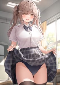 【画像】女の子「残念、、、下は水着でしたｗｗｗ」