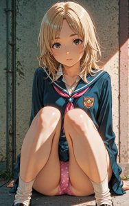 【画像】パンチラJK「シコんないでぇ」