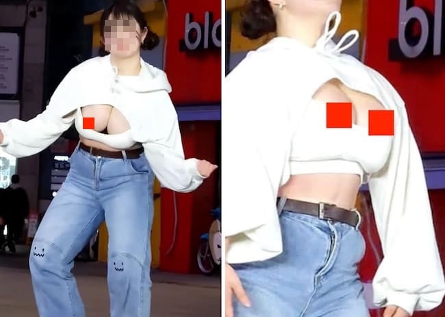 【動画】女子大生ダンス部のイベント、おっぱいがデカすぎて皆の前で乳首がハミ出てしまうｗｗｗ