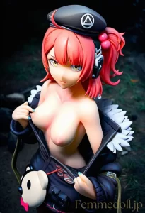 【ドルフロ】MP7：崩壊都市の闇に浮かぶ赤髪少女の秘められた裸身【AI生成イラスト24枚】