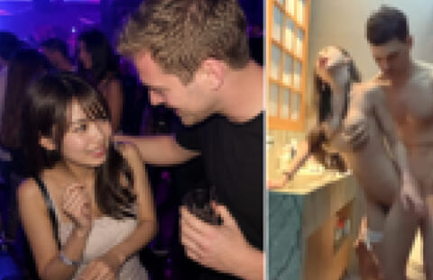 【無修正】クラブで白人にナンパされた日本人女子ってこんな簡単にチ●コ挿入させてしまうのかよ…