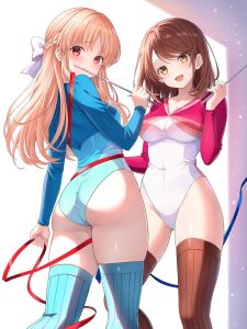 瑞々しい肢体にぴったりとフィットした、レオタード着用の美少女の画像 ㉜