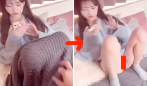 こういう油断してたJDがエロいイタズラされる3秒動画、最高すぎるｗｗｗ